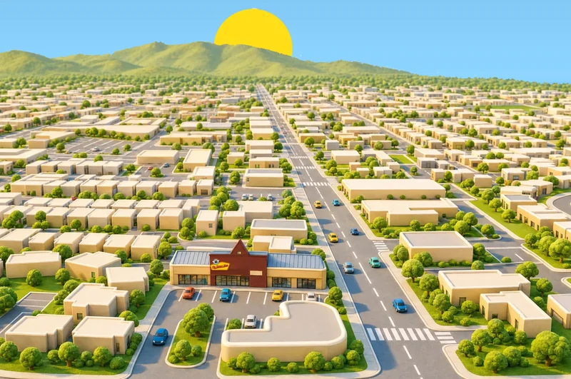 Illustrated map of The Burger Shop's plaza on Fremont Boulevard in Fremont, with Mission Peak and the East Bay hills behind